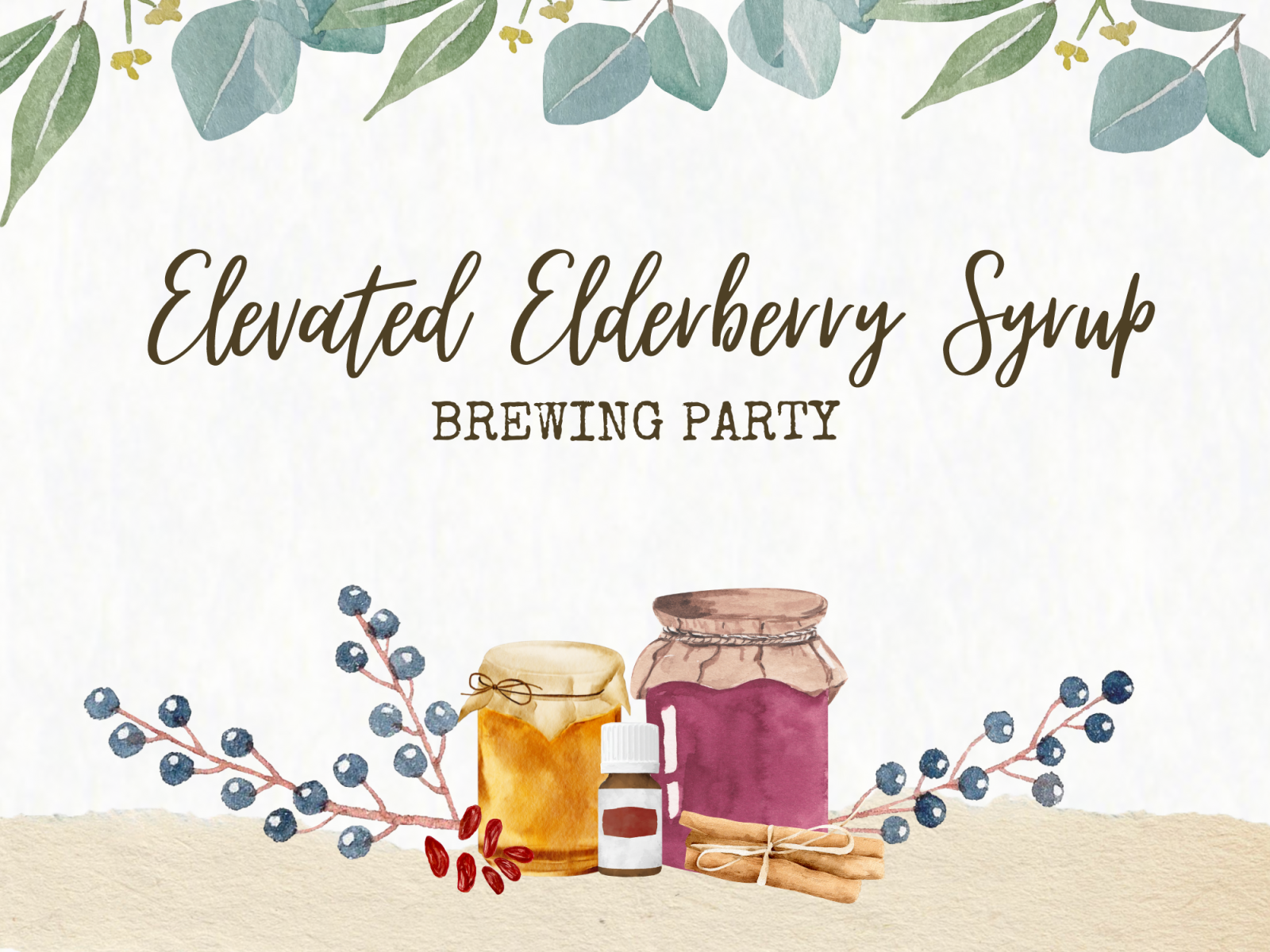 Elevated Elderberry Syrup Brewing Party