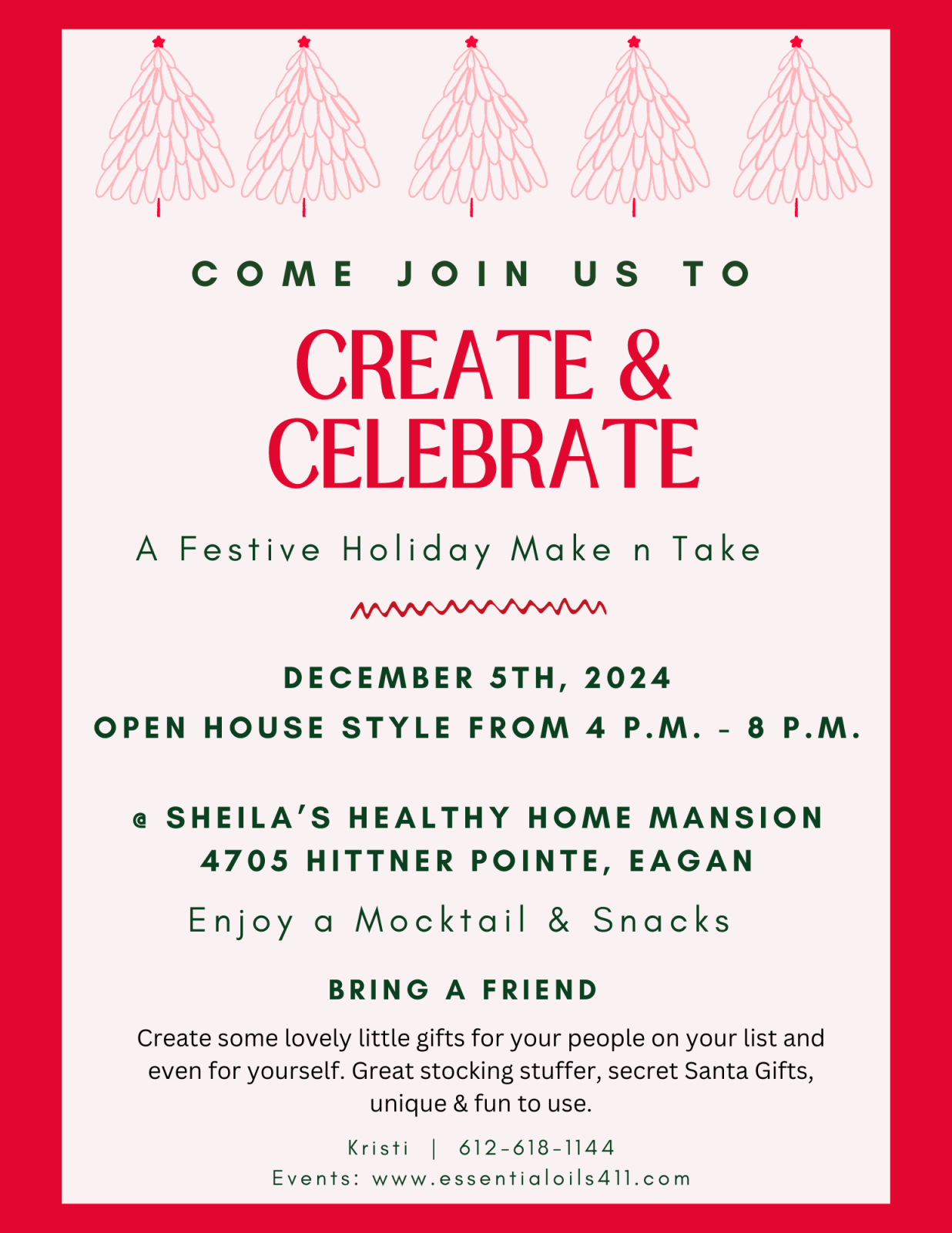 "Create and Celebrate" Festive Holiday Make and Take