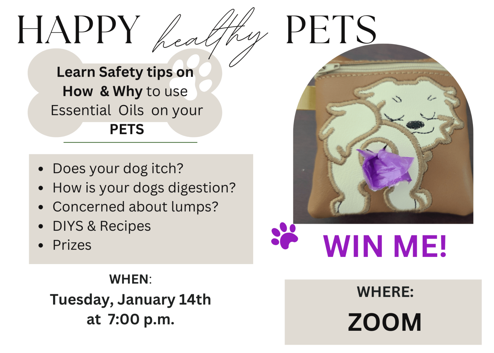 Pet Safety with Essential Oils and More - Zoom Event