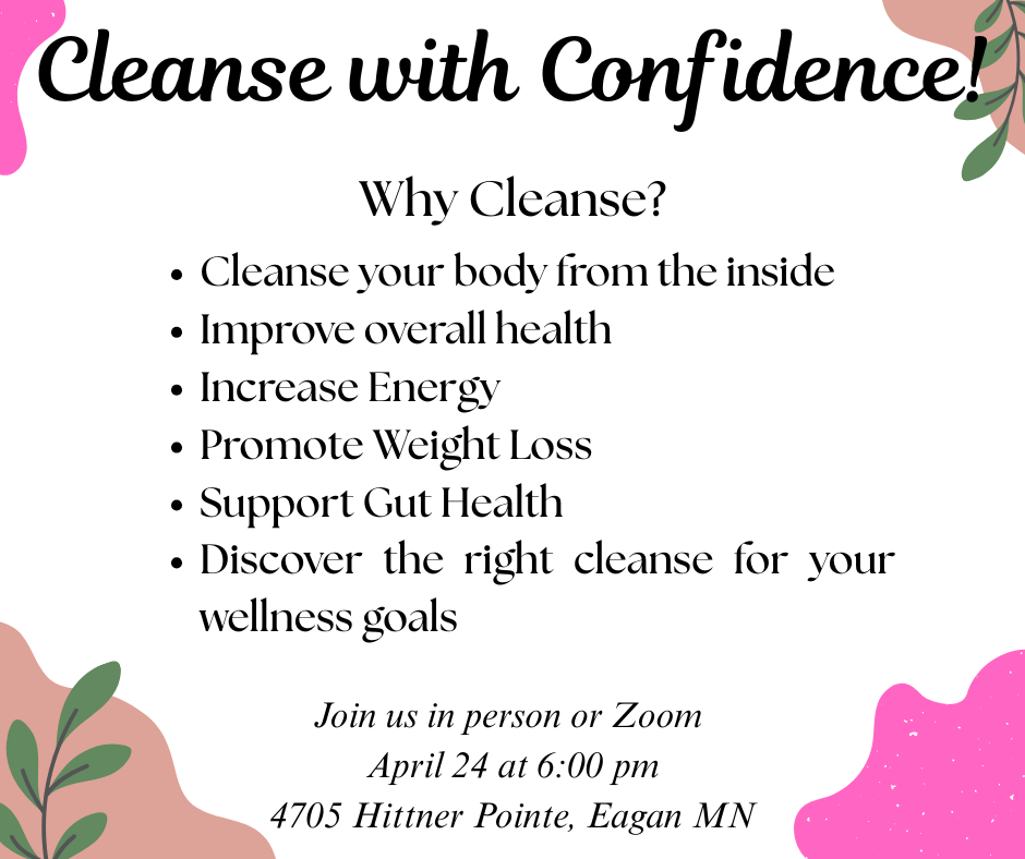 Cleanse with Confidence! In-Person and Zoom Event