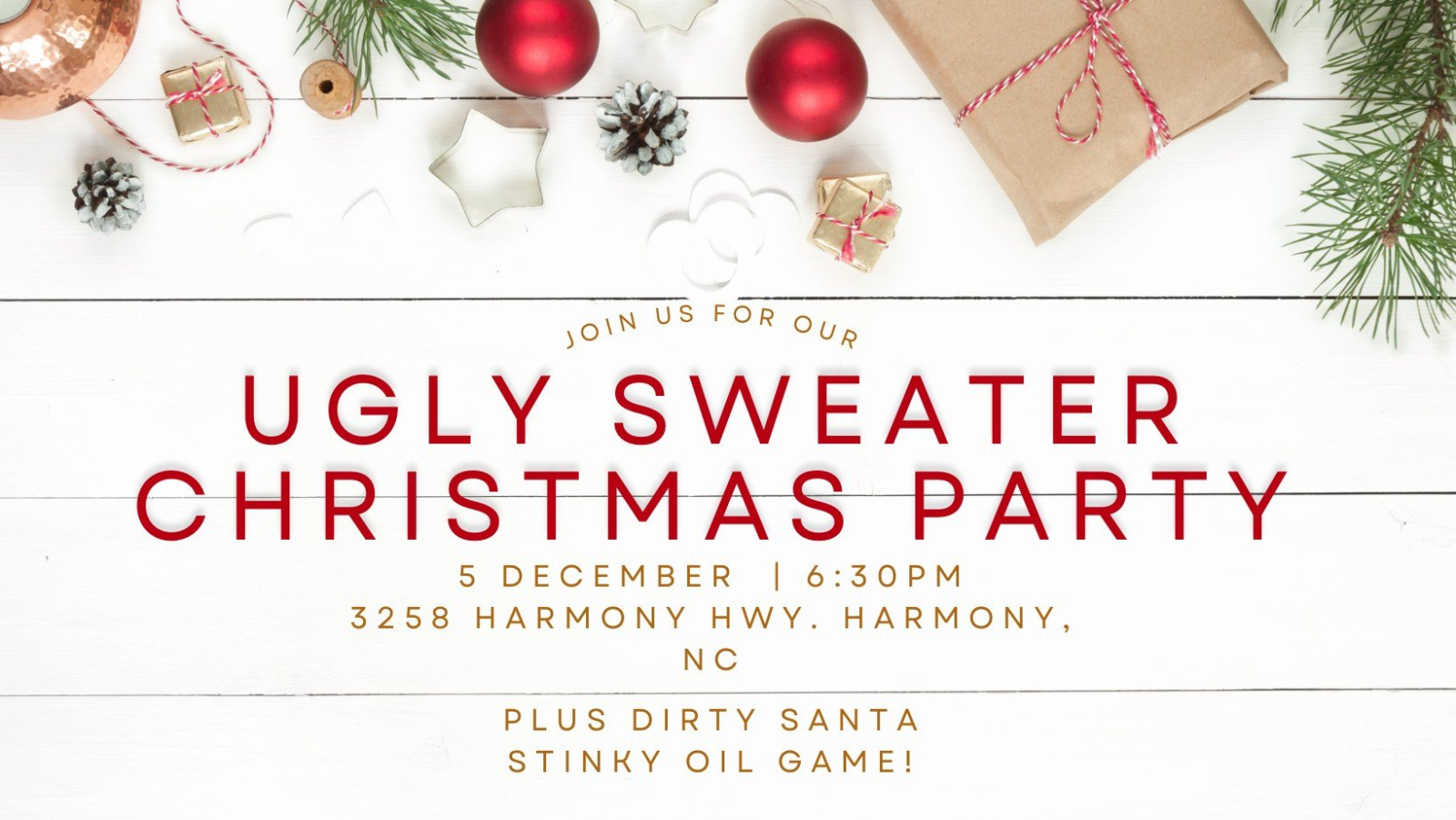 In-Person Gathering!  Ugly Sweater Christmas Party
