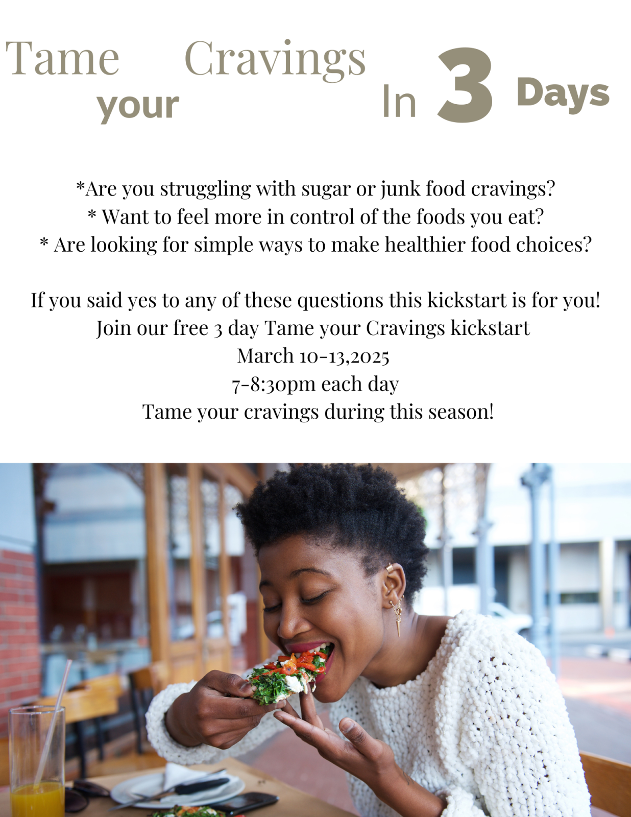 Tame your Cravings in 3 days!!!