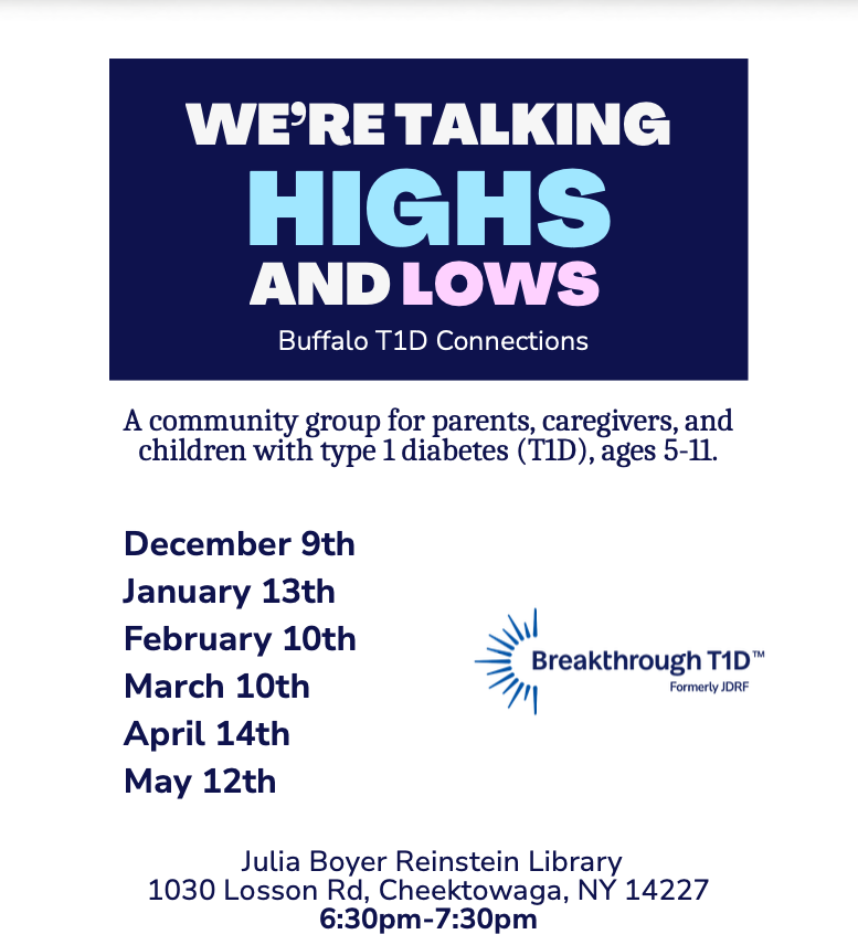 Breakthrough T1D Connections Meetup 02/10/26 [Buffalo]