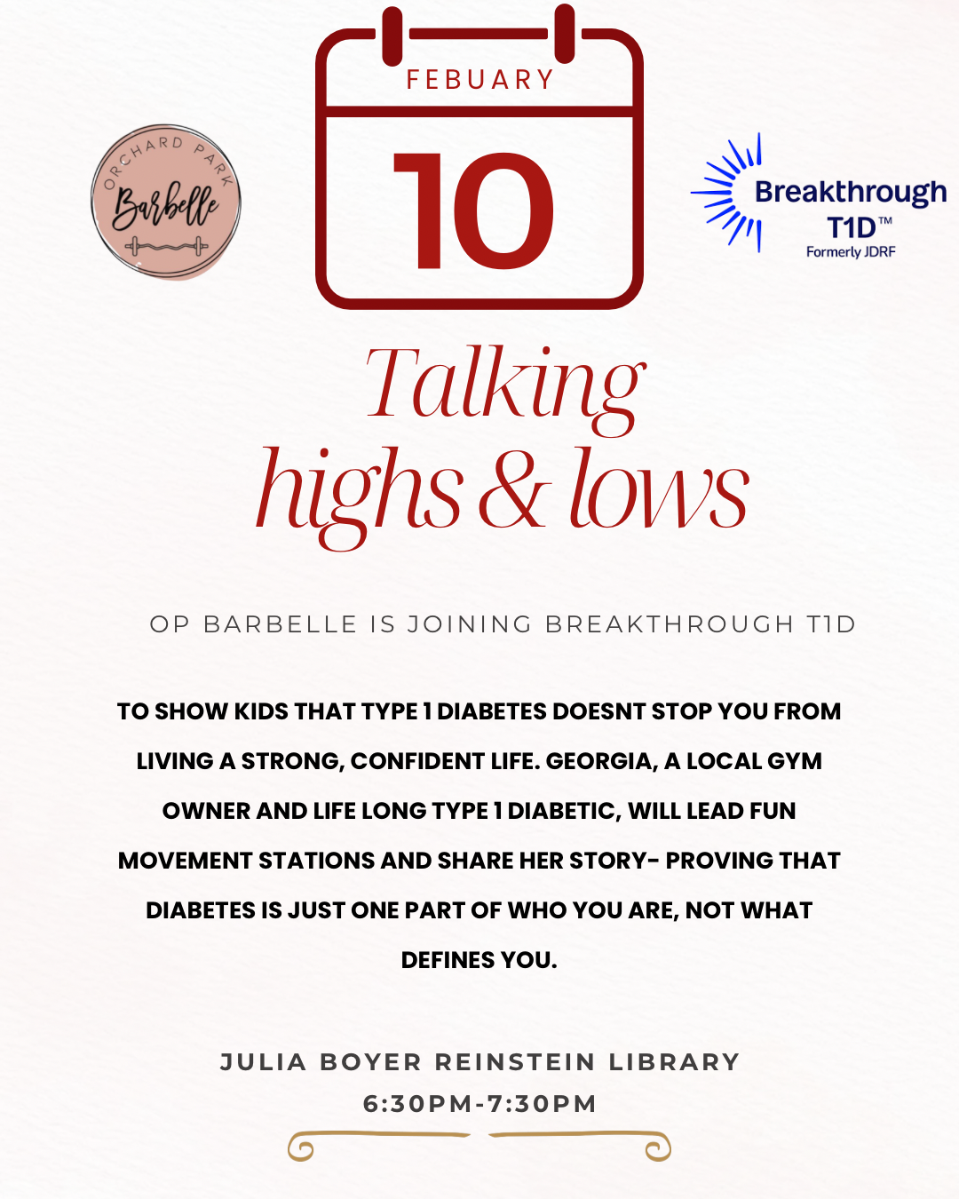 Breakthrough T1D Connections Meetup 02/10/26 [Buffalo]