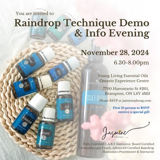 Raindrop Technique Demo & Info Evening - November 2025