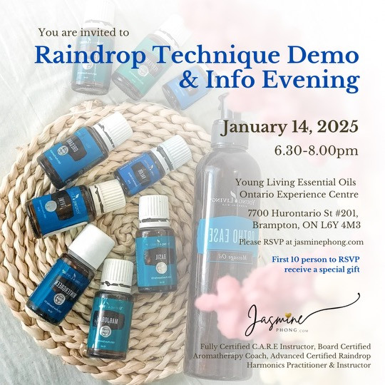 Raindrop Technique Demo & Info Evening - January 2025