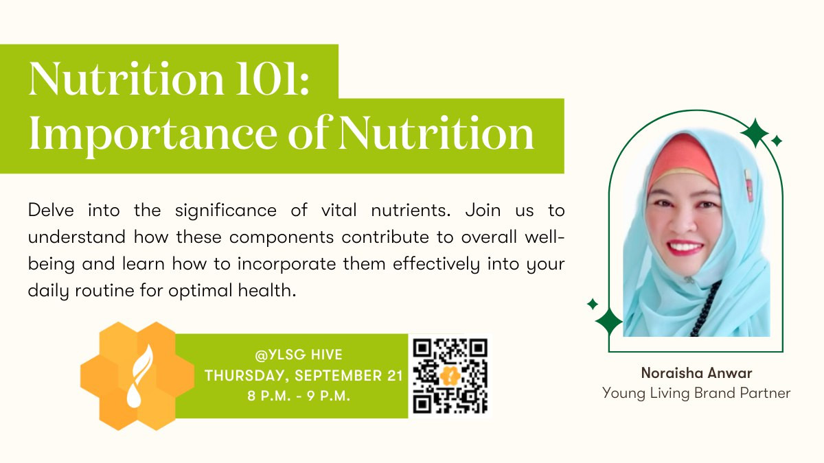 [ONLINE @ YLSG HIVE] Nutrition 101 : Importance Of Nutrition