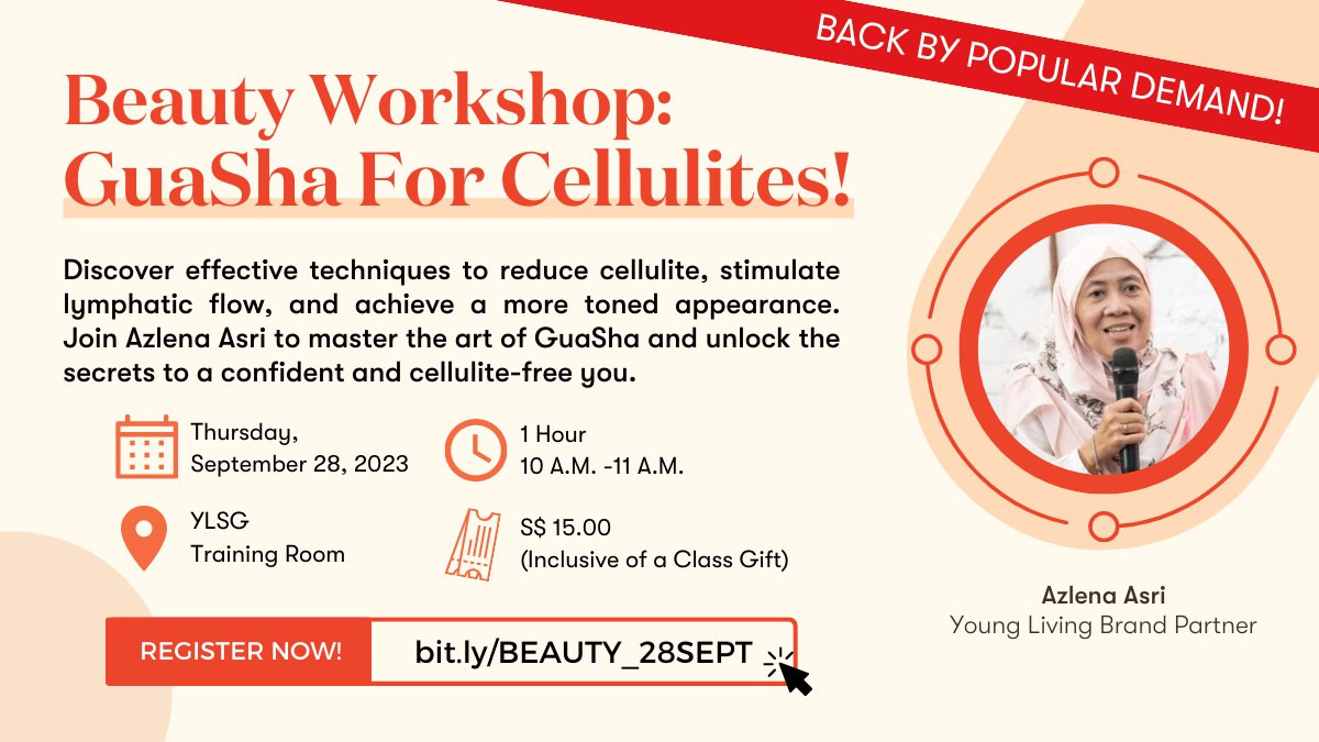 (IN-PERSON) Beauty workshop: Gua Sha for Cellulites!