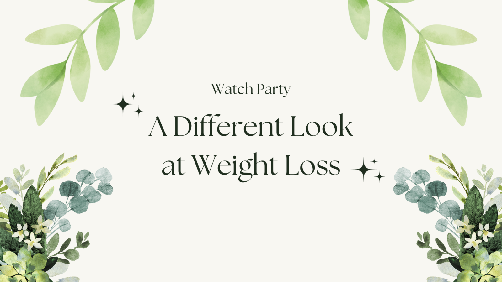 A Different Look at Weight Loss